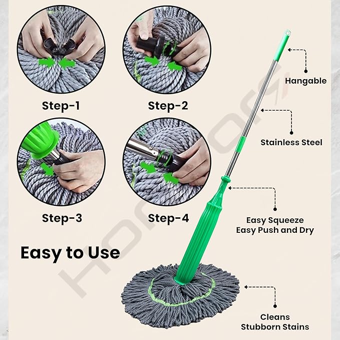 Self-twisting Water Rotating Mop