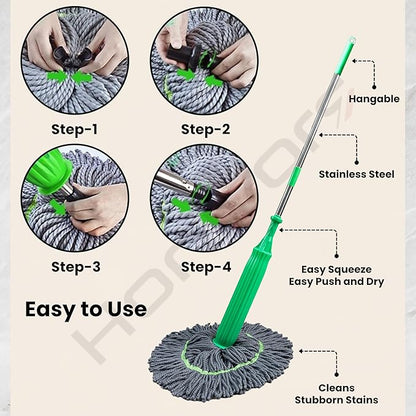 Self-twisting Water Rotating Mop