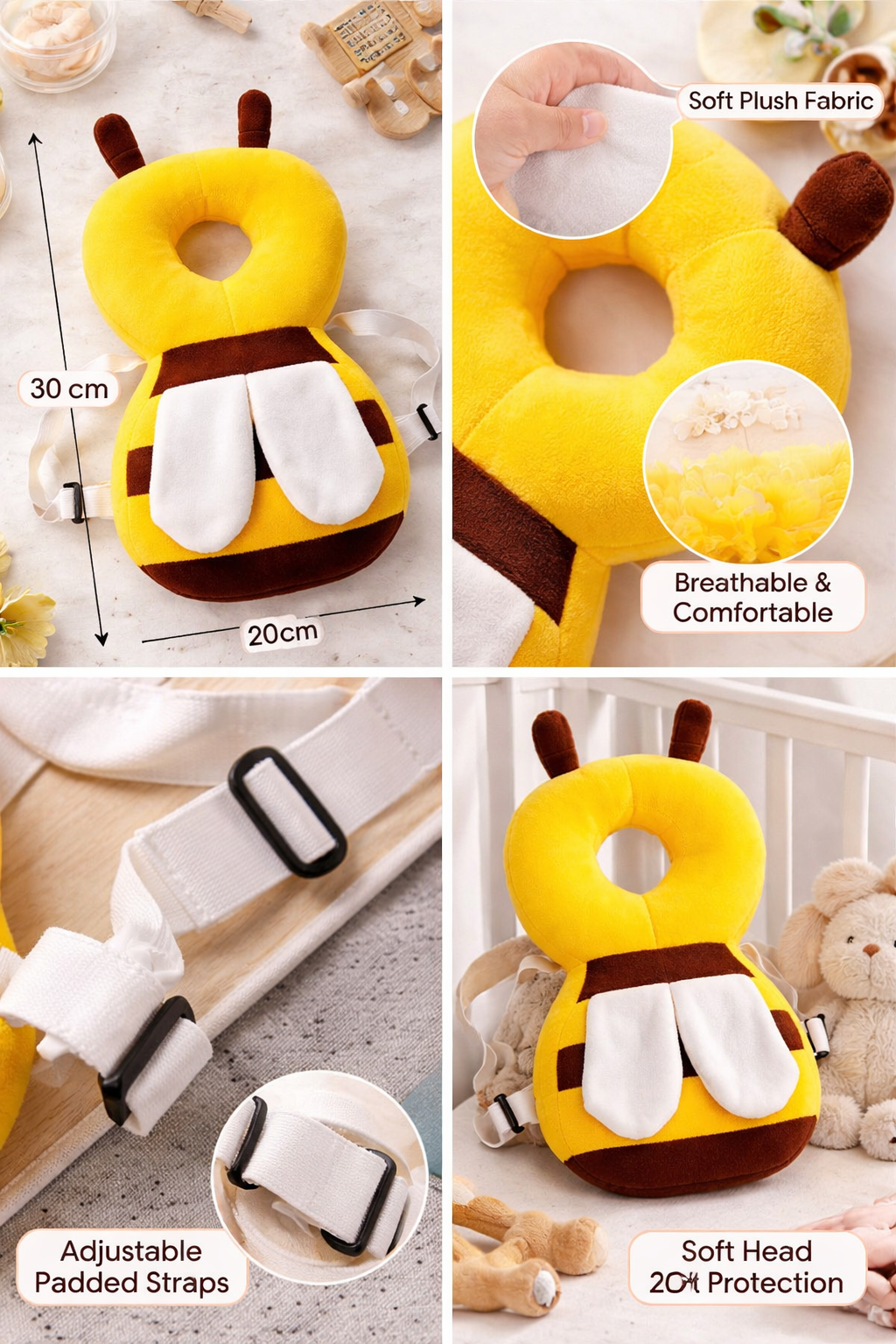 Baby Anti-Fall Head Protector (Bee Style)